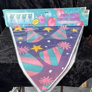 Never Used Vintage 1997 Jumbo Party Pennant Banner 12 Feet